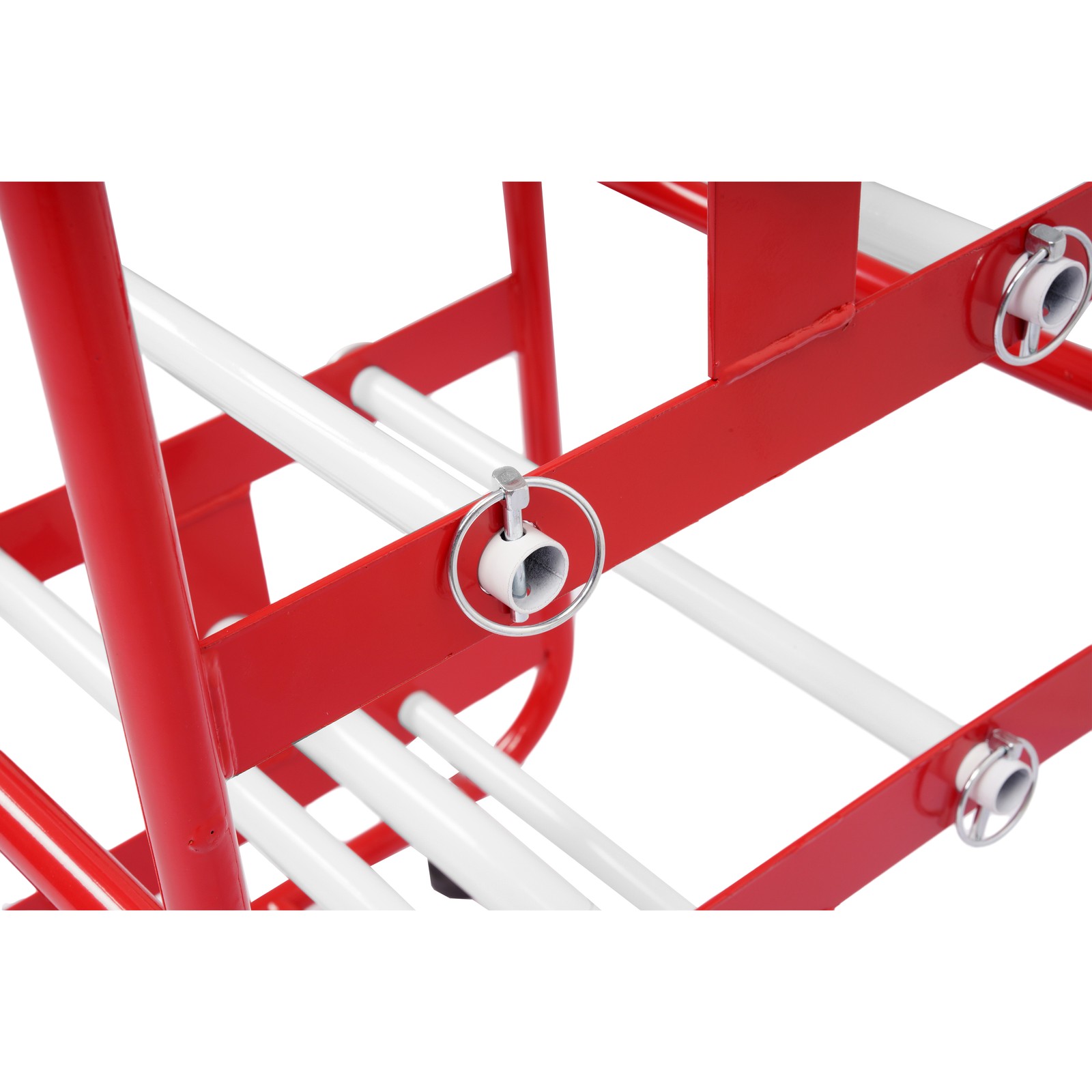 Cable Holder Spool Cart with 10 Rods Multiple Axle Wire Spool Rack Dispenser Red