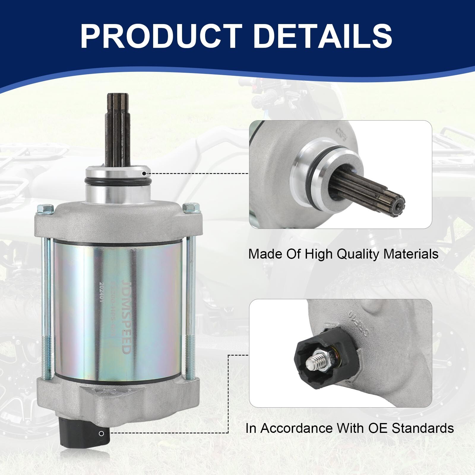 Starter Motor Assembly 31200-HP5-601 NEW For Honda FourTrax Rancher 420 TRX420