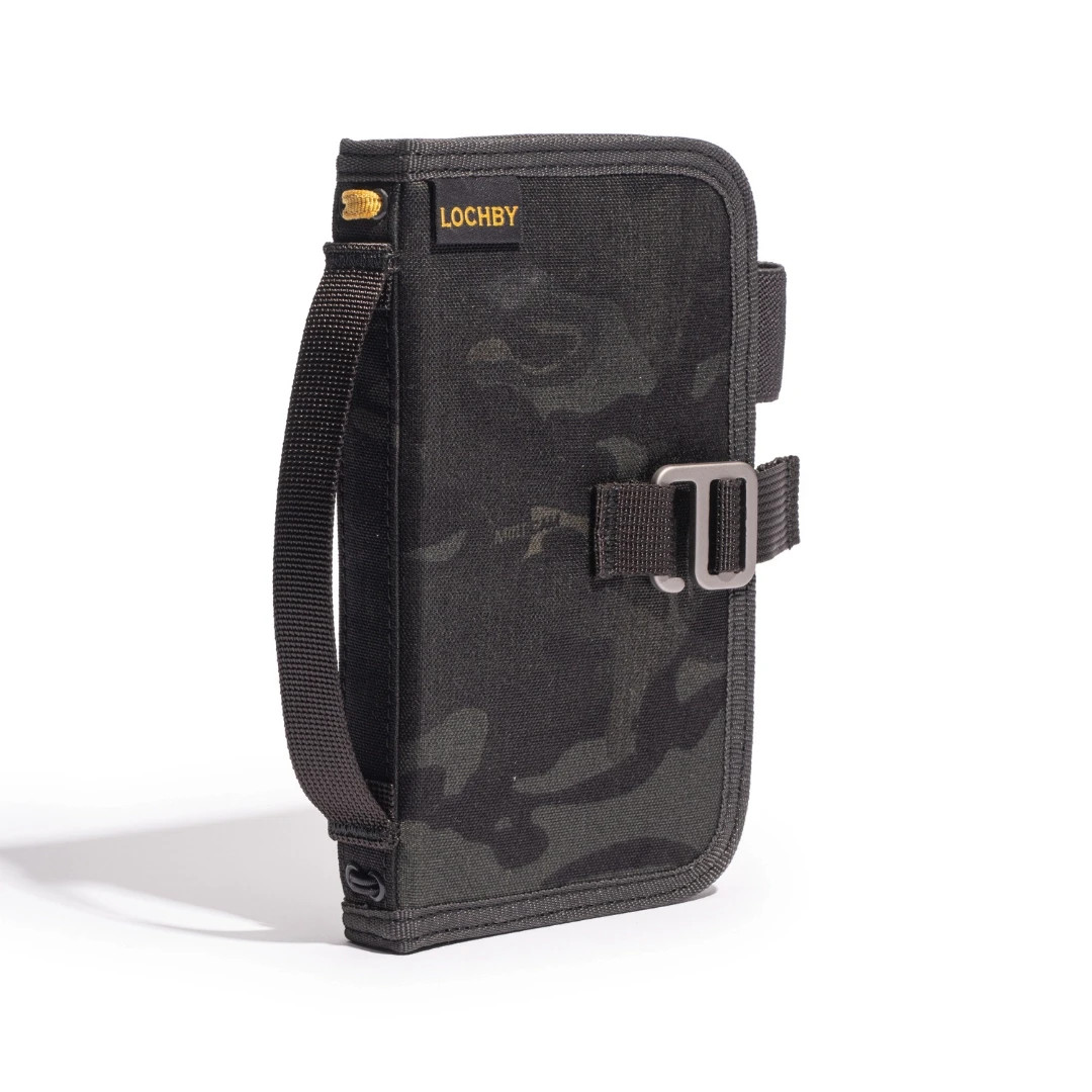 Lochby Mini Field Journal Black Camo | Water Resistant Wax Canvas Cover