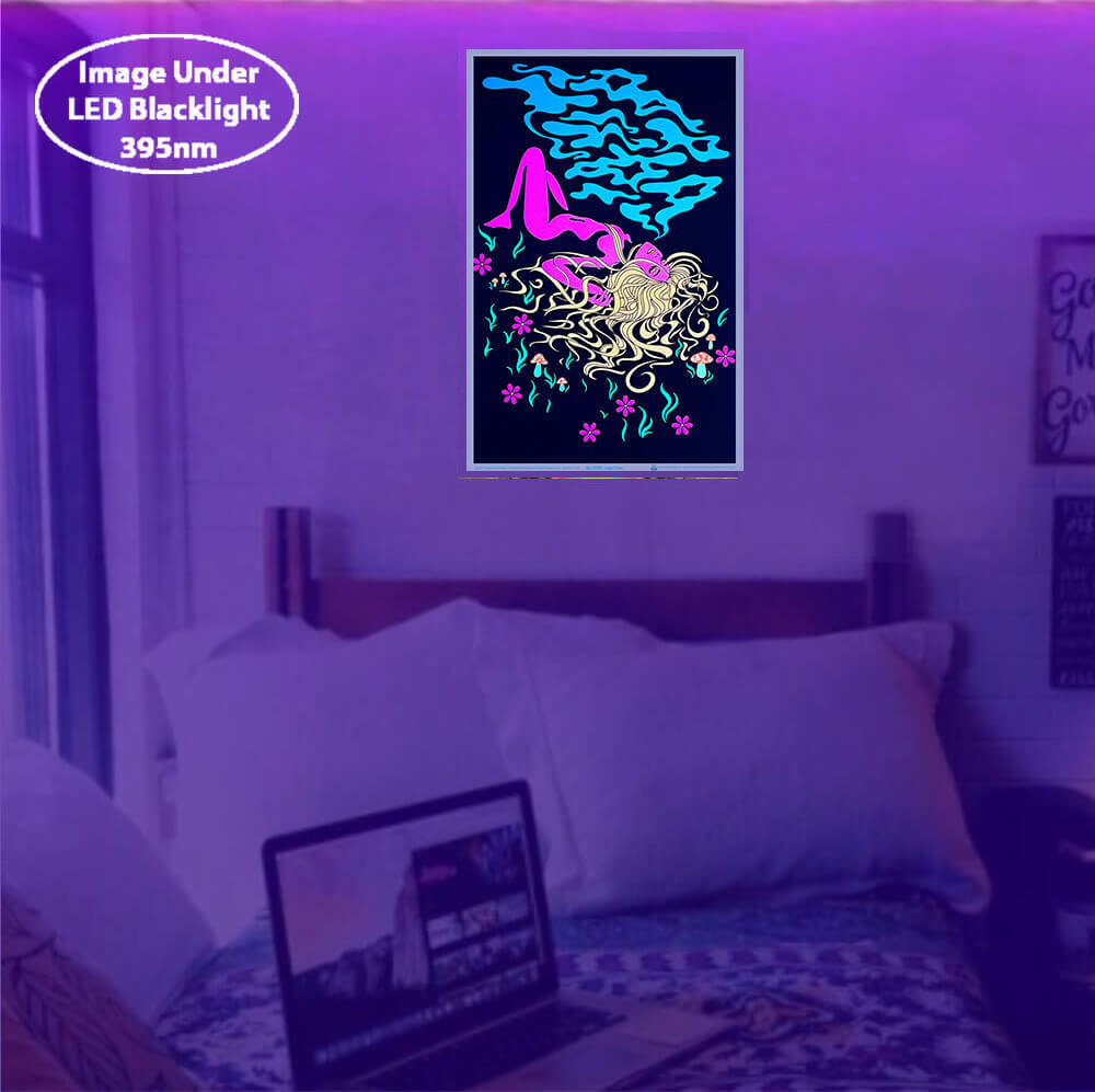 Lazy Daze by Audrey Herbertson Flocked Blacklight Poster - 23" x 35"