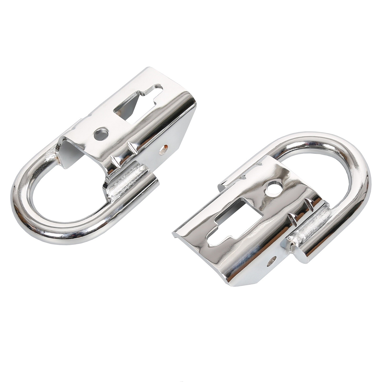 Front Pair Chrome Tow Hooks w/ Hardware For Ford F150 F-150 2004-2024 Cab Pickup