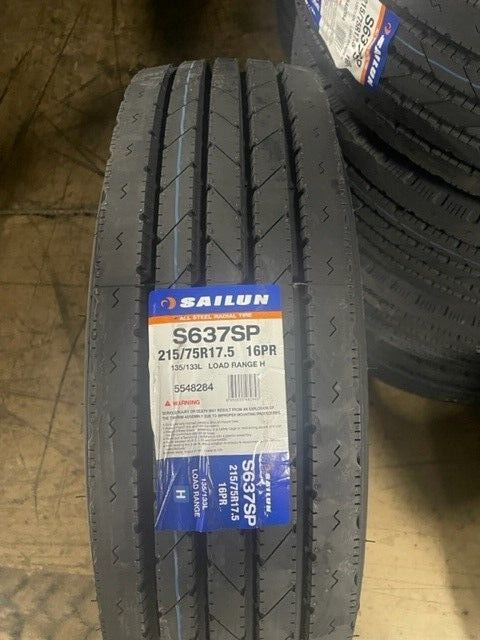 2 (Two) New Sailun S637 215/75R17.5 Tire 21575175 215 75 17.5