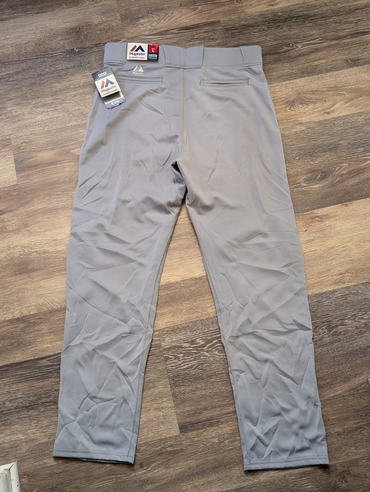 NEW Men's Majestic MLB ON-FIELD Cool Base Gray Baseball Pants L 36X32