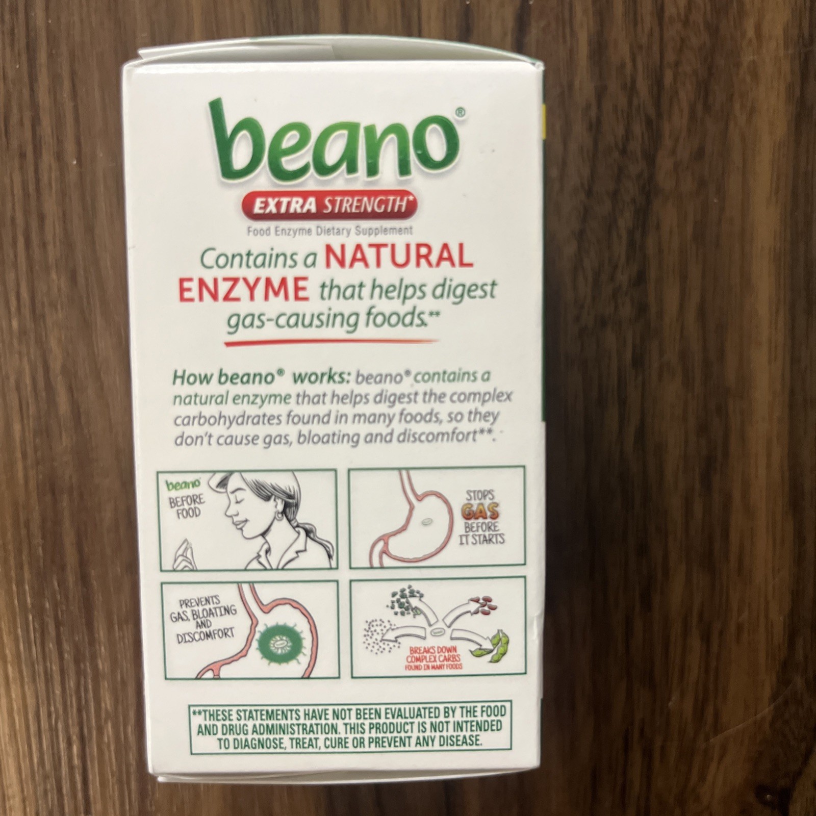 Beano Extra Strength Food Enzyme Dietary Supplement, 180 Tablets 10/2026