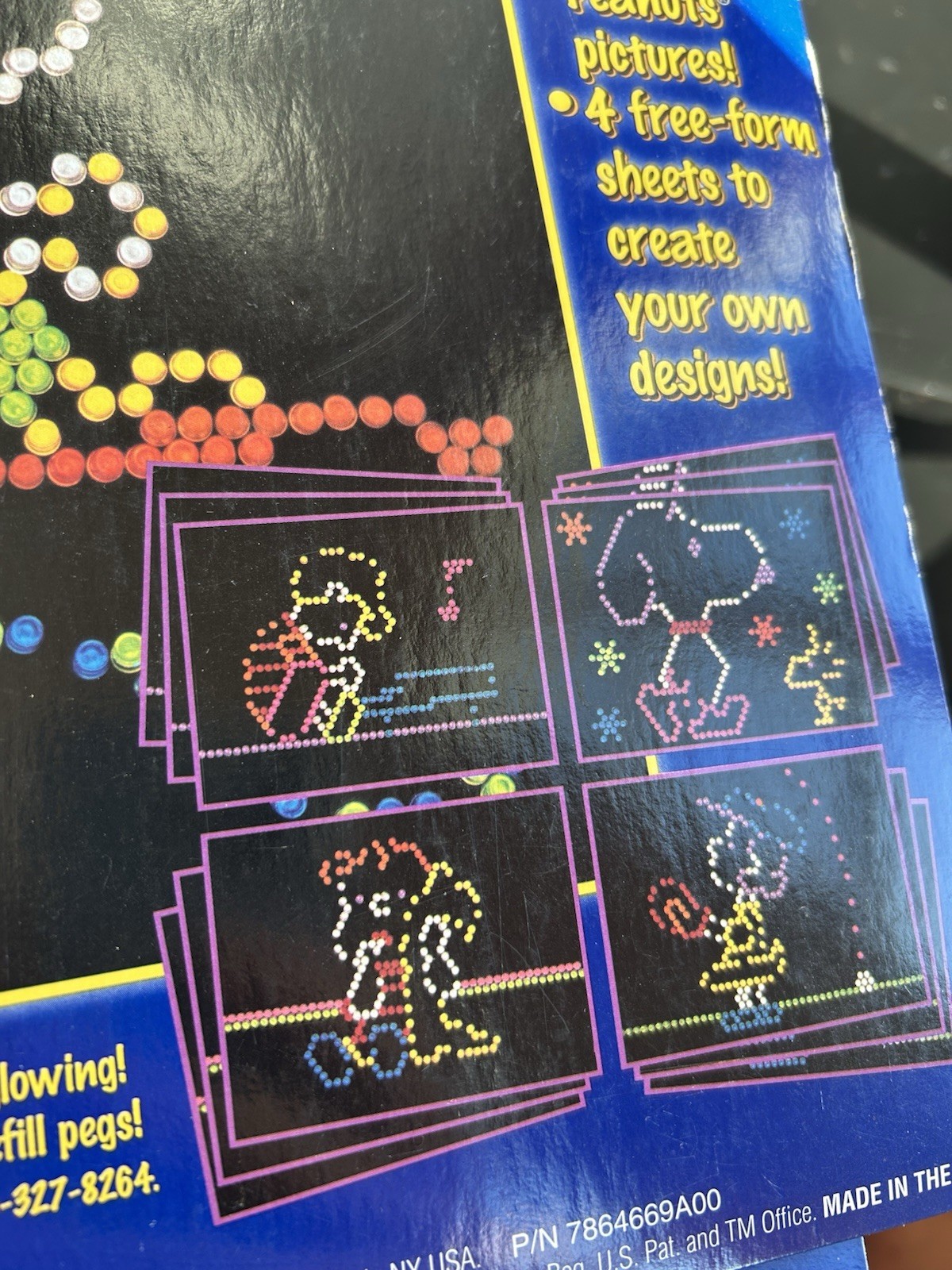 NEW 1999 THE ORIGINAL LIGHT-UP PICTURE MAKER LITE*BRITE Snoopy & Friends Refill