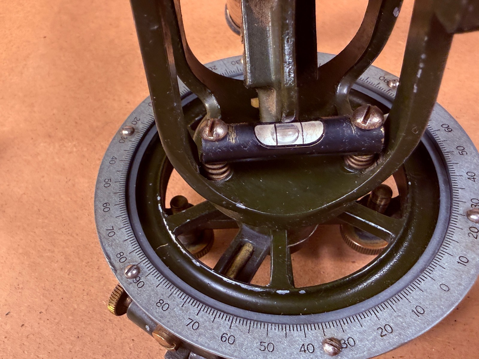 Vintage Brass Model 304.1 Sears Craftsman Farm Level Transit Surveyor w/ Case