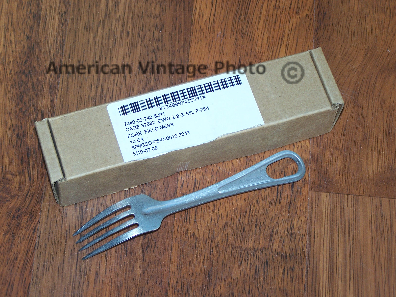 Mess Fork Military Stainless Eating Utensil Silverware Vietnam Army USMC w P38