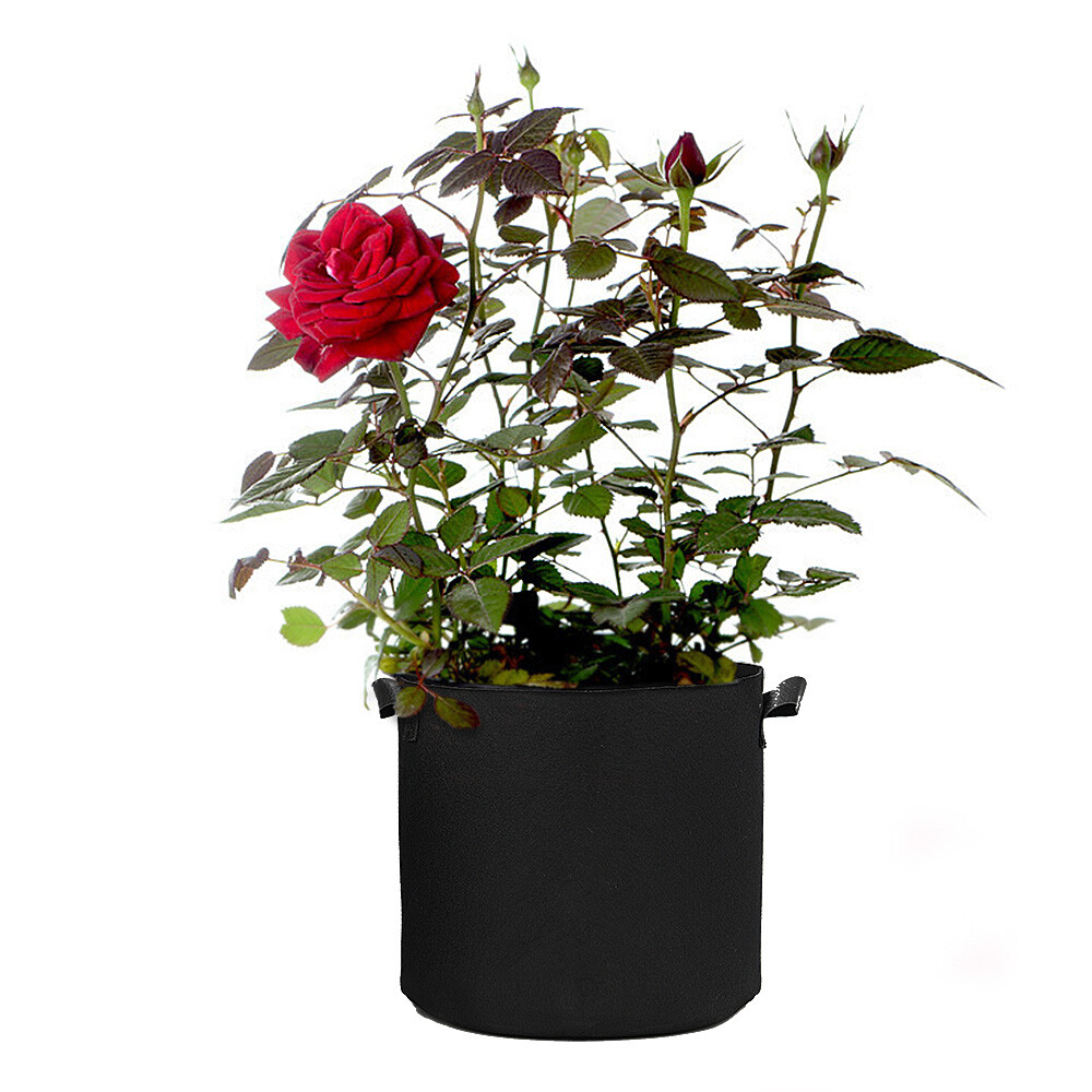 6 Pk Plant Grow Bags Fabric Pot Nursery Soil Bag with Handles Thickened Nonwoven