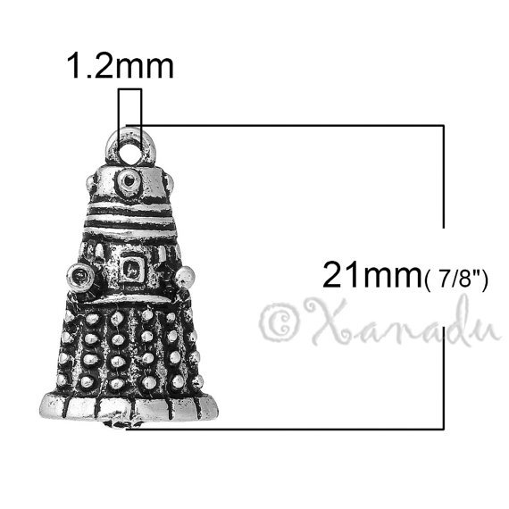 Doctor Who Tardis, Sonic Screwdriver, Dalek Charms Mix CM2008 - 3, 15 Or 30PCs