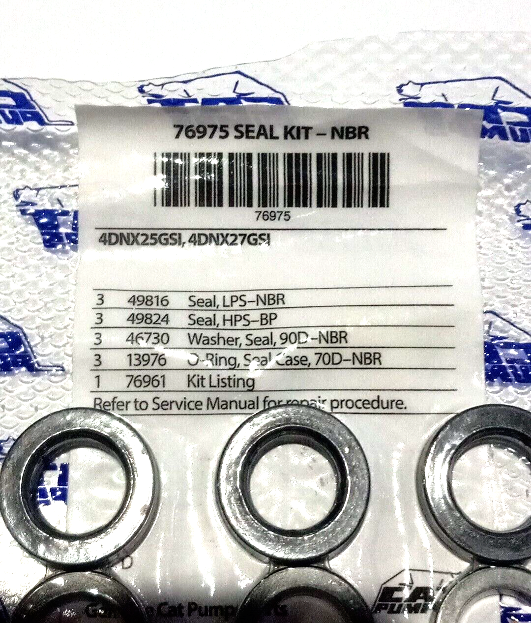 76975 SEAL KIT FOR CAT PUMP 4DNX Pumps 4DNX25GSI 4DNX27GSI