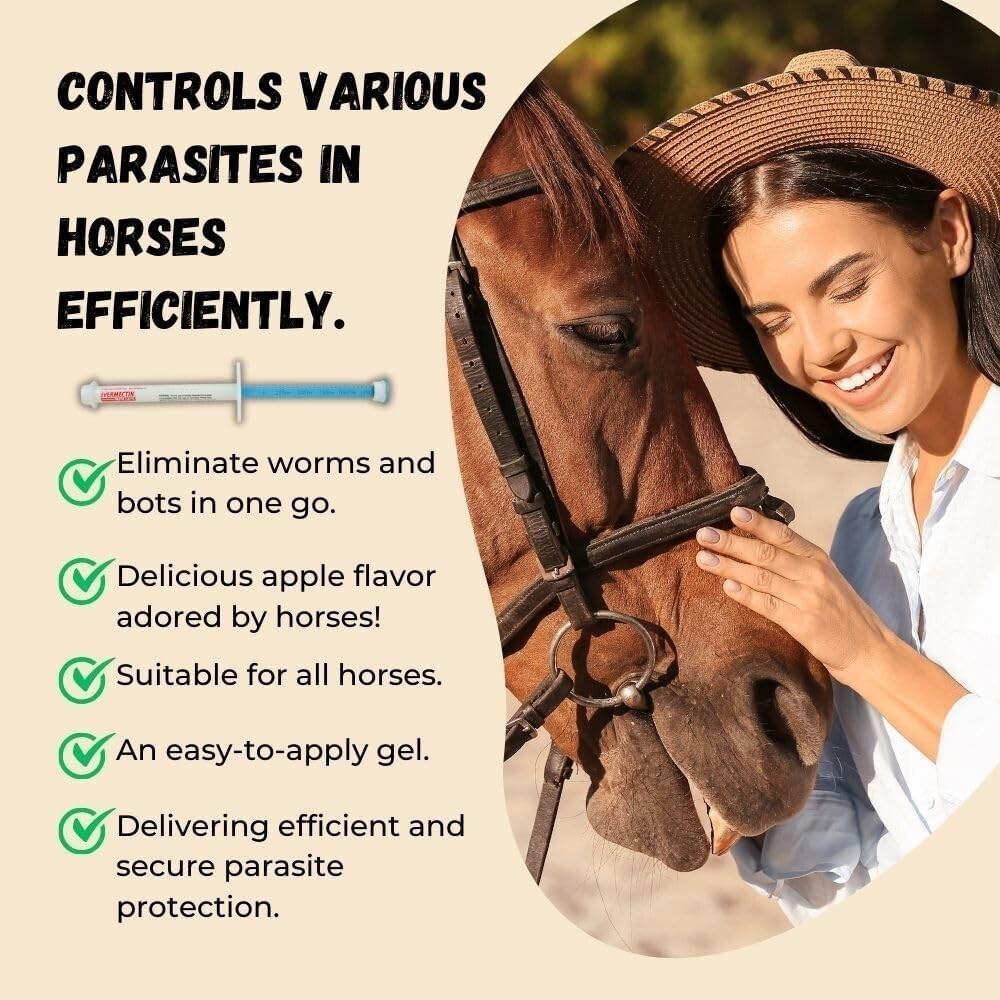 NEW 100 Pack In Box Paste Horse Dewormer Apple Flavor wormer EXP 01/2028