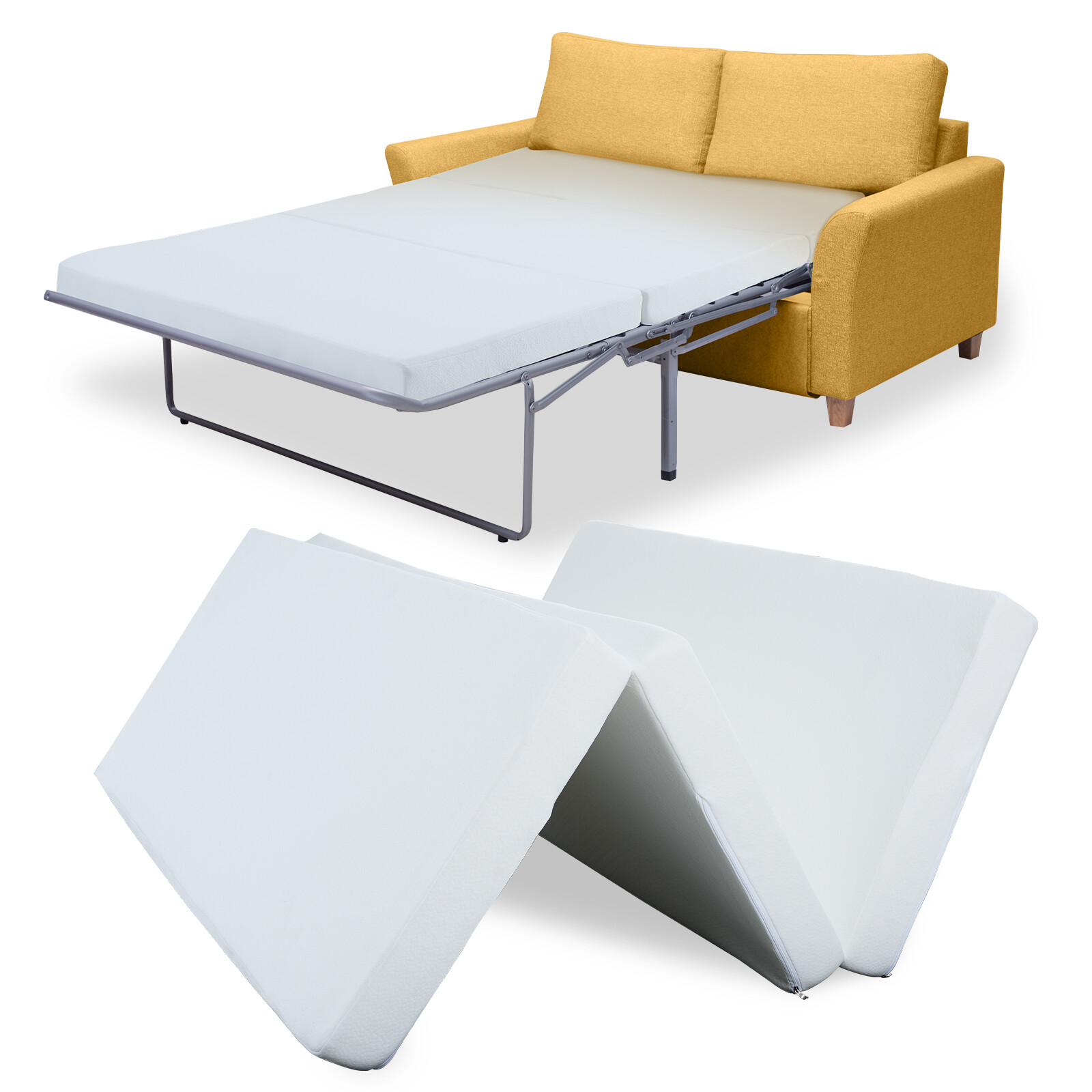 Begonia.K Memory Foam Sofa Bed Mattress Replacement, Full Queen Pull Out Couch