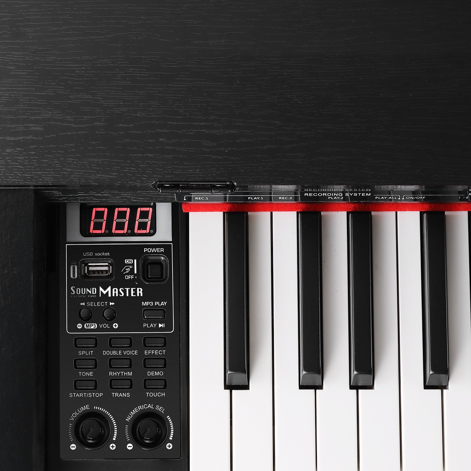 Black 88Key Full Size Weighted Hammer Action Digital Piano Keyboard with 3-Pedal