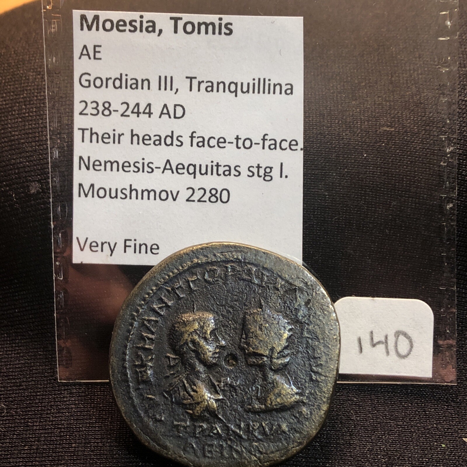 Moesia Gordian III,tranquillina Ae Bronze Nemesis Aequitas 238-244 A.D.