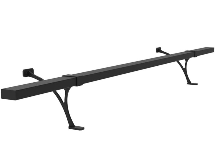 Foot Rail Kit Railing Hardware Undercounter Mount Hardware Improve Comfort 4' Bl