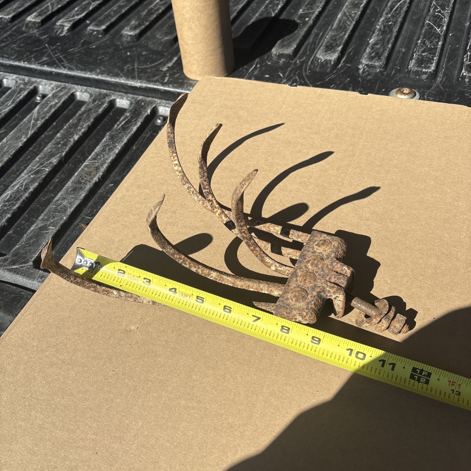 Vintage Old 5 TINE Push Plow CULTIVATOR GARDEN ATTACHMENT Garden Art