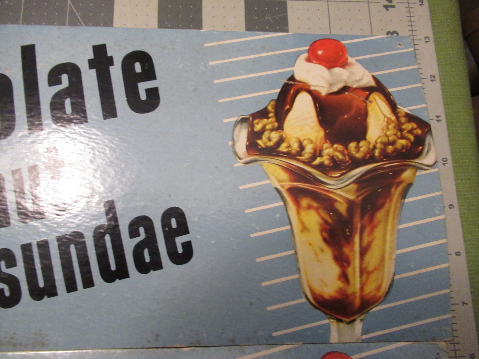 Marigold Rich Ice Cream Cardboard Advertising