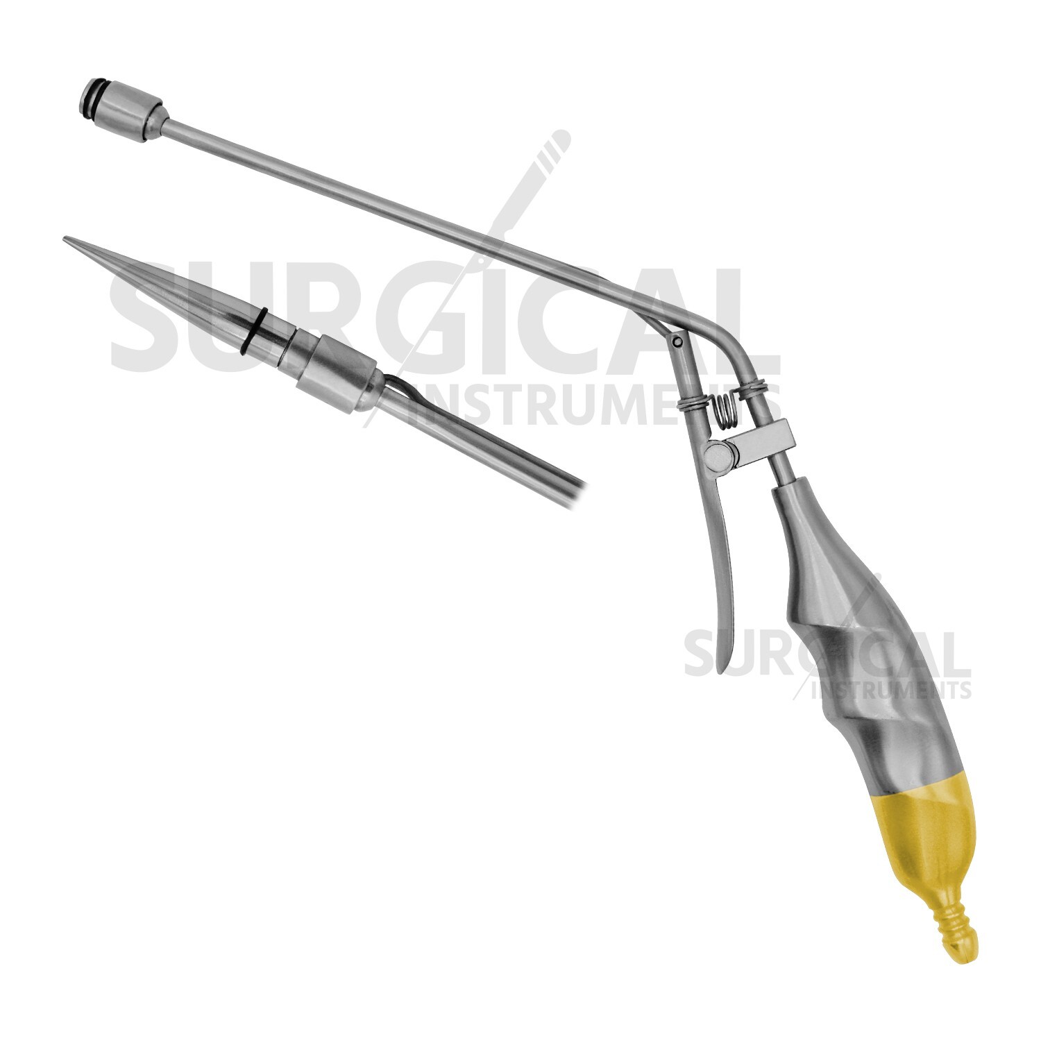 Hemorrhoid Suction Ligator Straight Angle & 100 Latex Bands Surgical Instruments