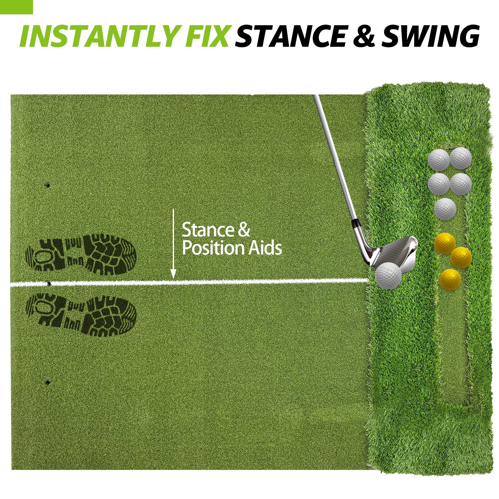 Thickened Golf Mat: 5X4Ft Heavy-Duty Golf Hitting Mats Practice Outdoor