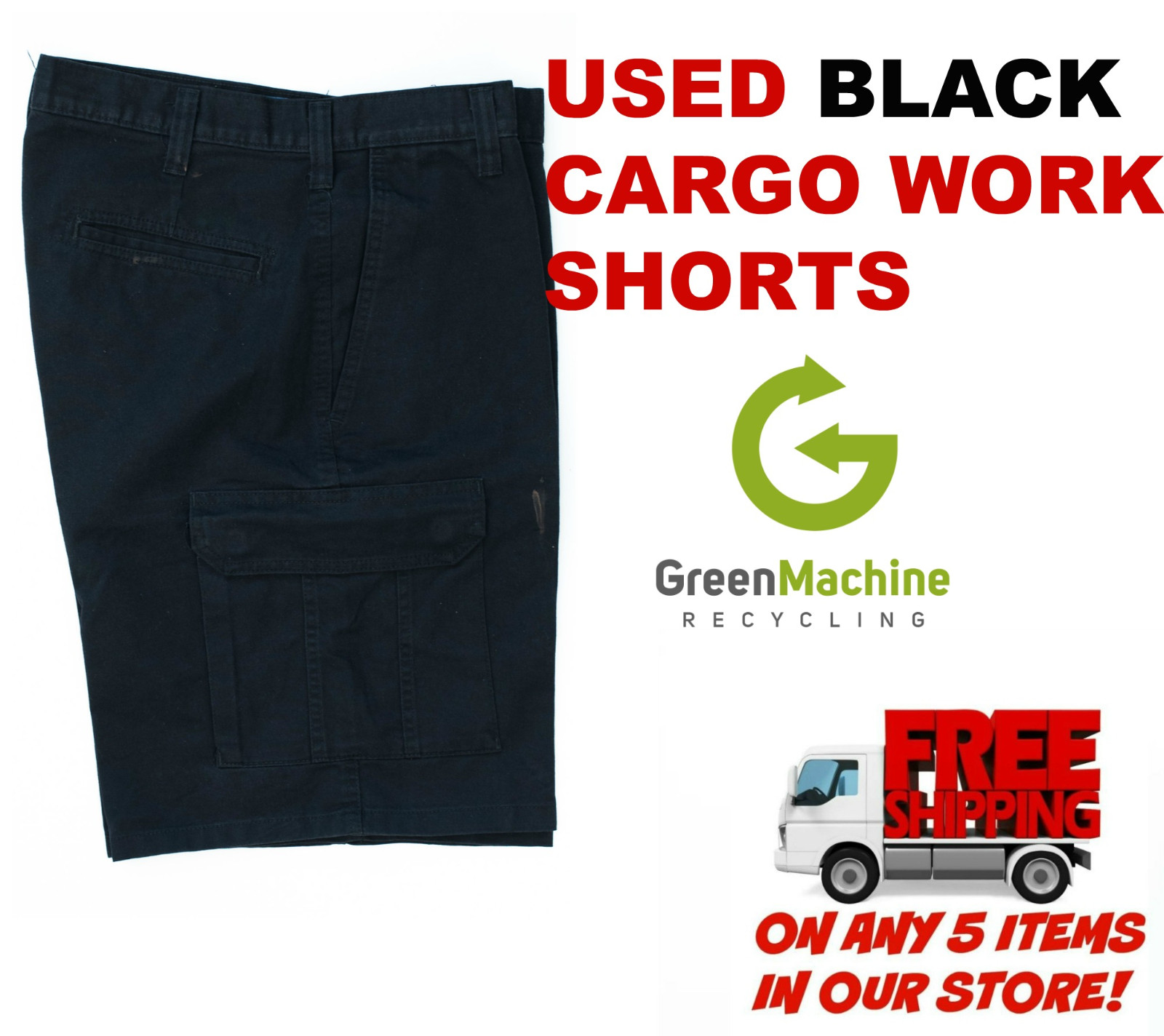 Used Cargo Work Shorts Cintas, Redkap, Unifirst, G&K, Dickies and others