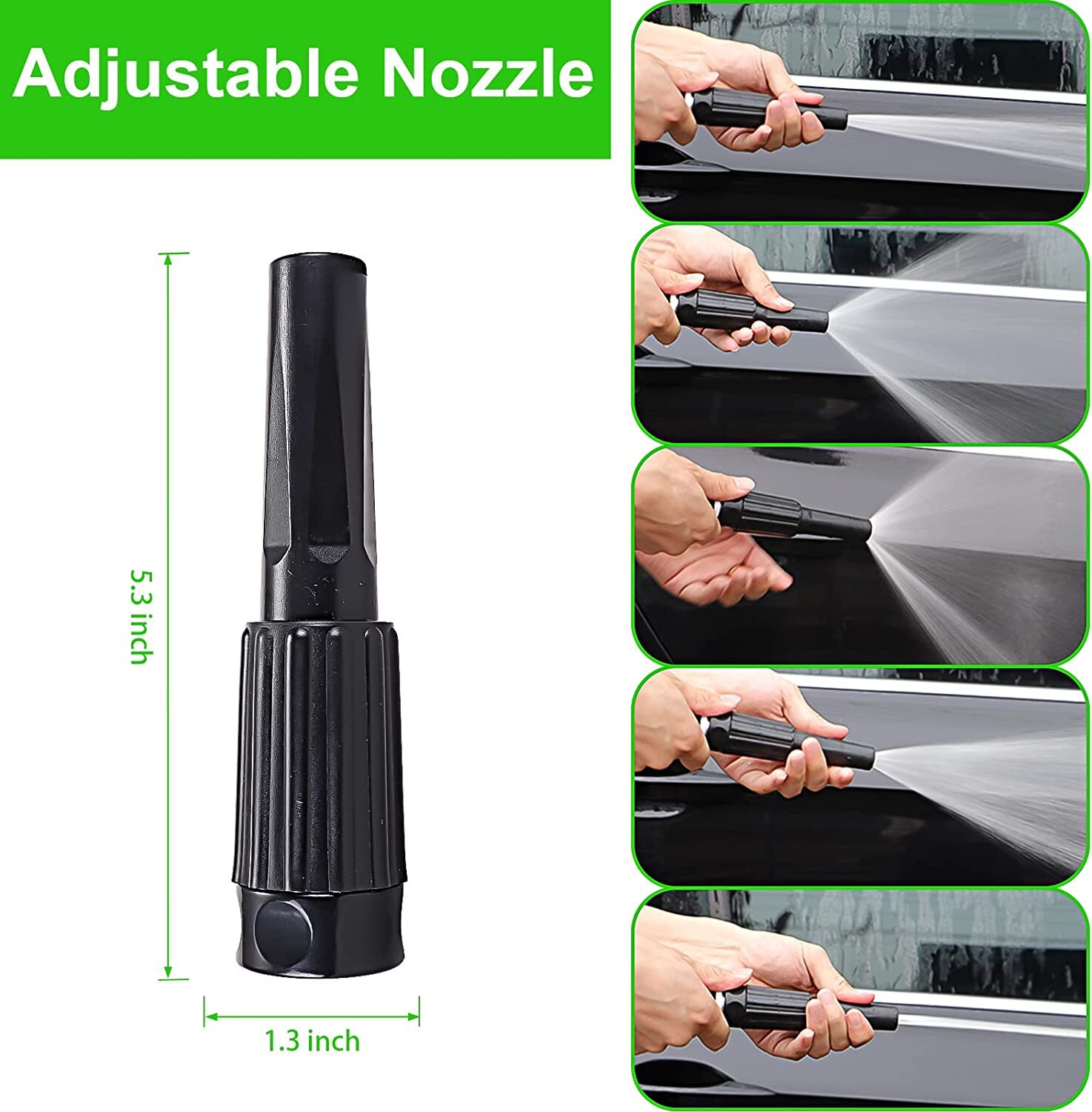 25/50/75/100FT 304 Stainless Steel Metal Garden Water Hose Flexible Patio Home