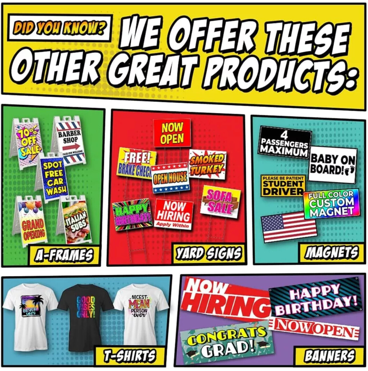 SMASH BURGERS 18x24 Yard Sign Food Plastic Corrugated WITH STAKE USA YS07994