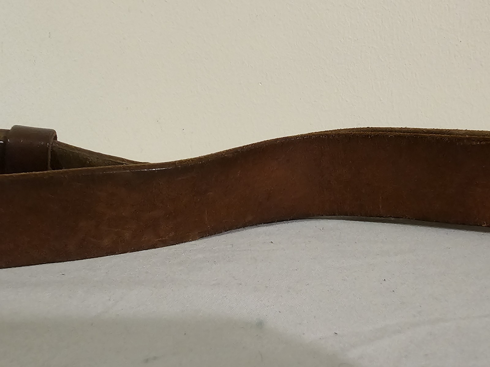 Civil War Replica Confederate 2 Piece Belt Buckle & Belt Brown Cursive CS Saber