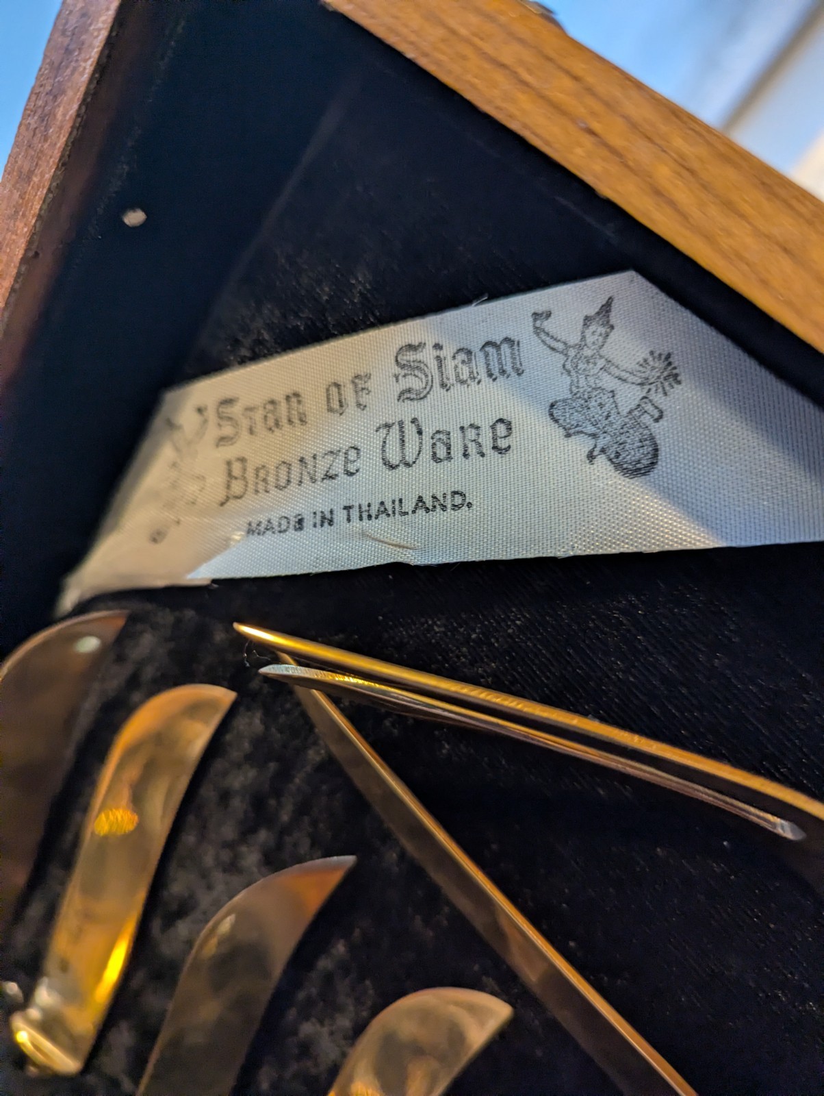 MCM Siam Bronze Flatware 29 Piece Thailand Flatware Set Service for 8