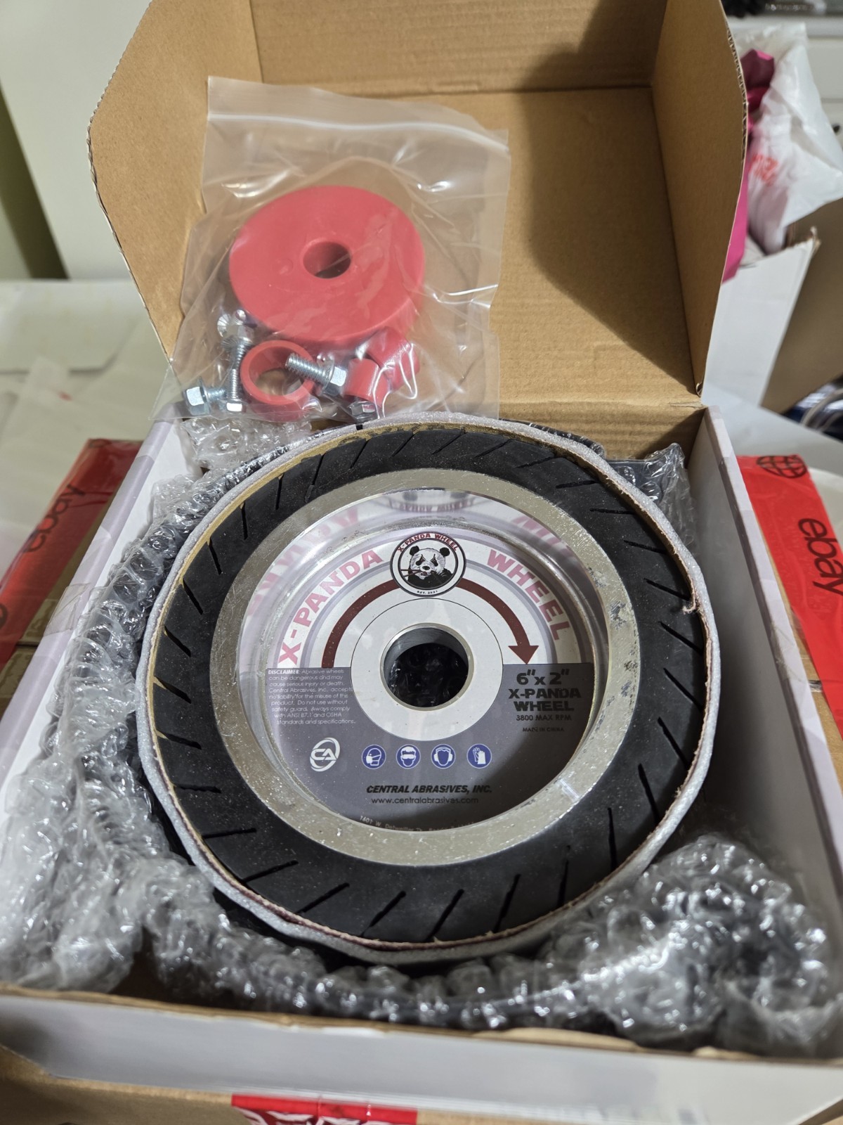 6" Expander Wheel w/Steel Safety Guard by X-Panda + 5 Extra Belts