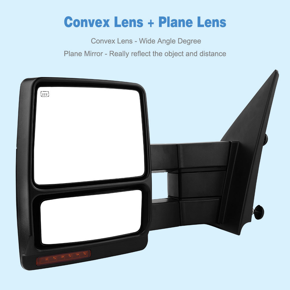 Tow Mirrors for 2004-2006 Ford F150 F-150 Power Heated Puddle Light Turn Signals