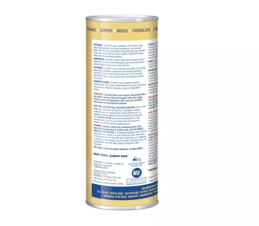 Bar Keepers Friend 21-oz Powder All-Purpose Cleaner Polish Cleanser Home Kitchen