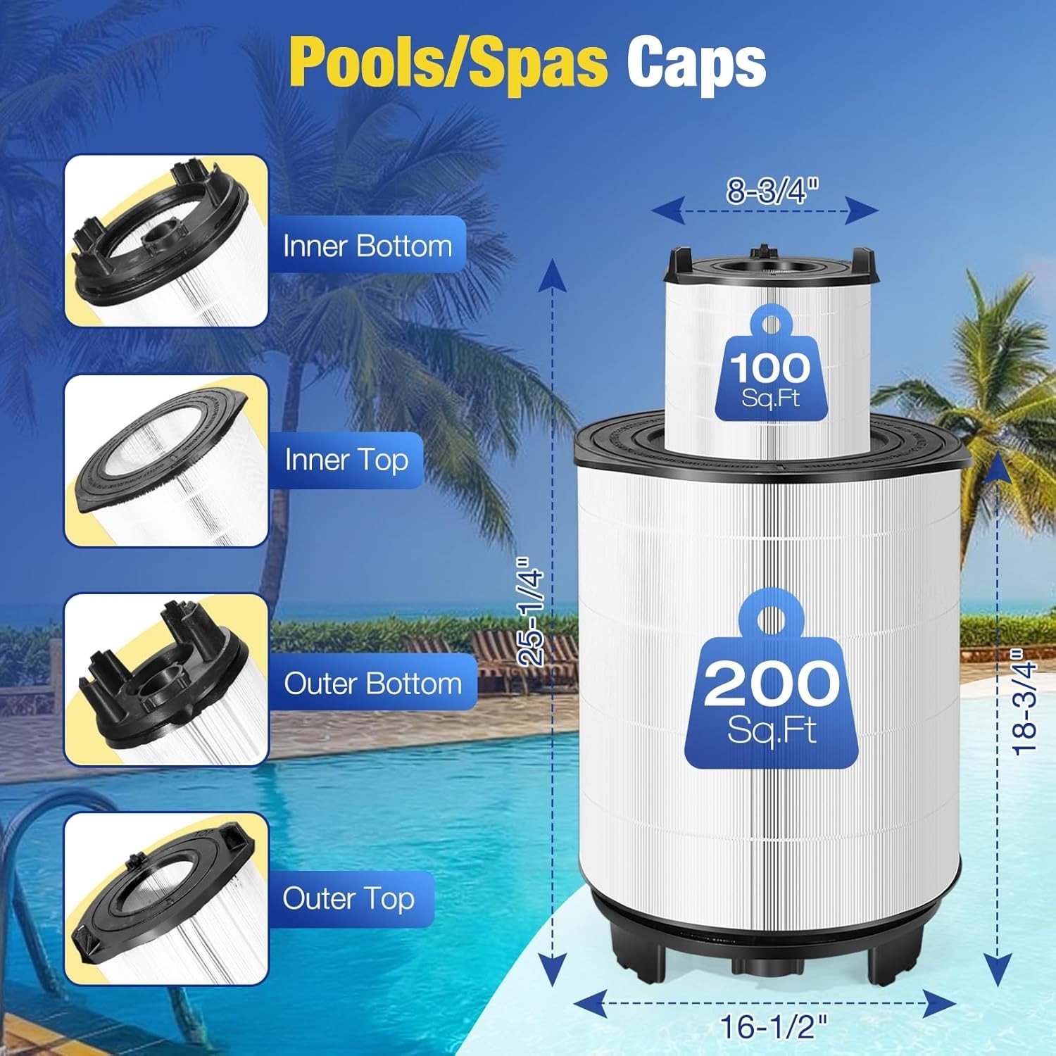 S7M120 System 3 Pool Filter Replacement Kit Compatible with Sta-Rite 25021-0200S