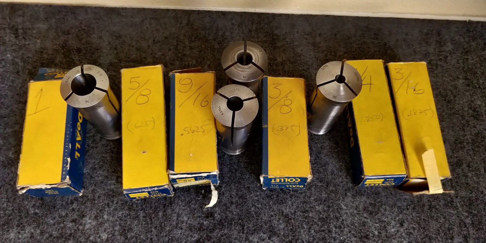 DoALL (Royal) 5C Round Collet Set 10 piece 3/16 - 1"