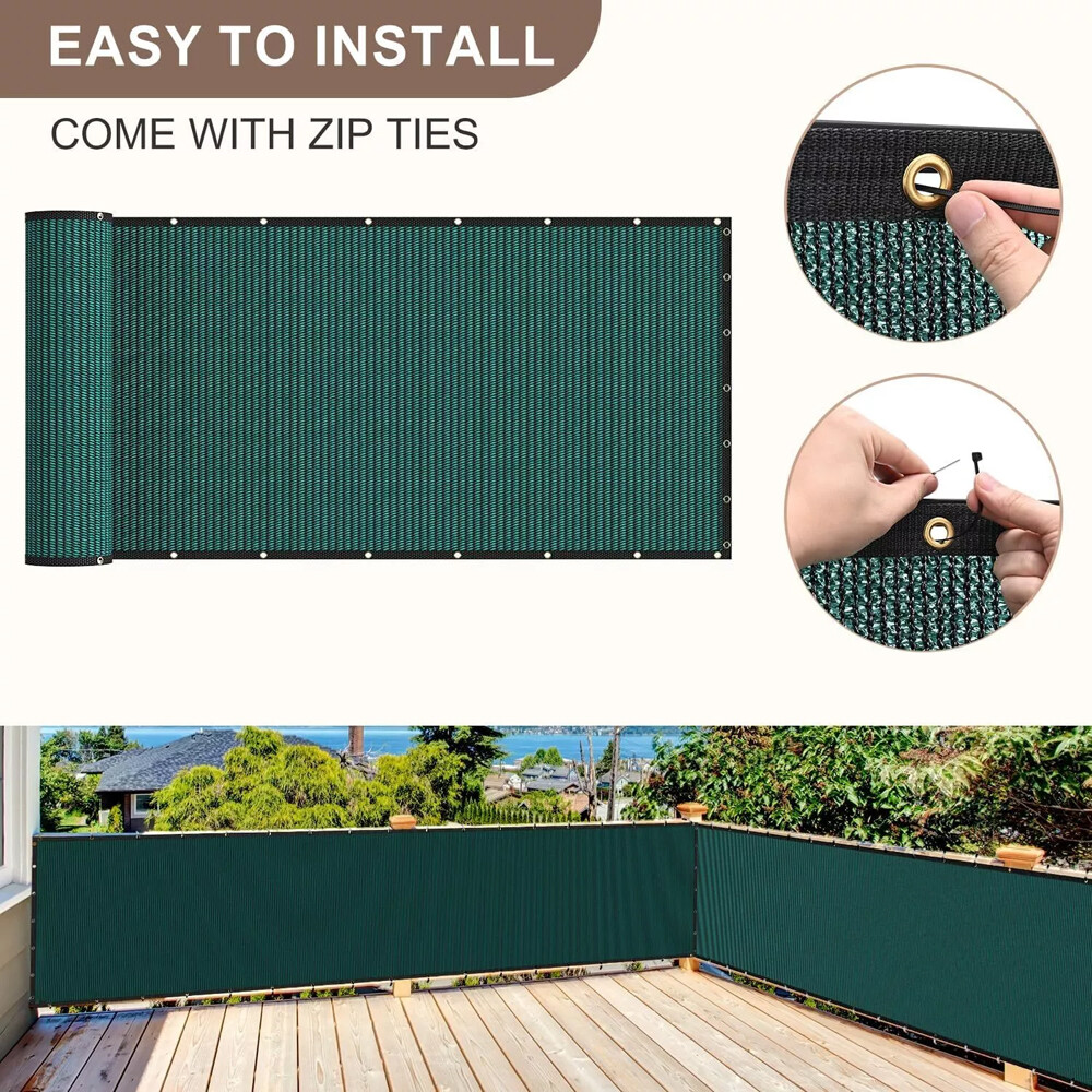6 X 50ft Privacy Fence Cover Screen Fencing Mesh Shade Net Cover for Garden Yard