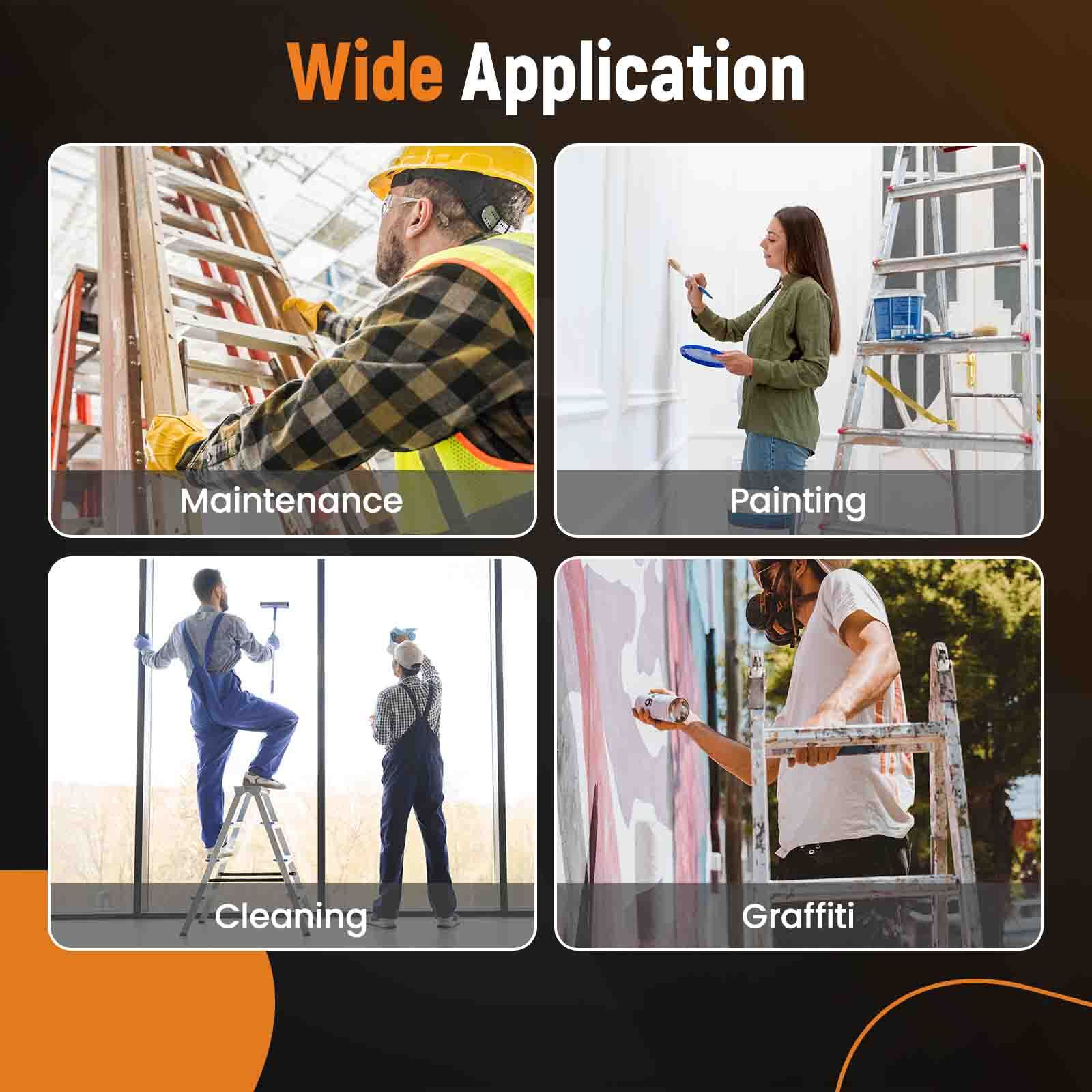 2 Pack Ladder Jack Scaffold Extension 2-Rung up to 20 inch Stable Adjustable