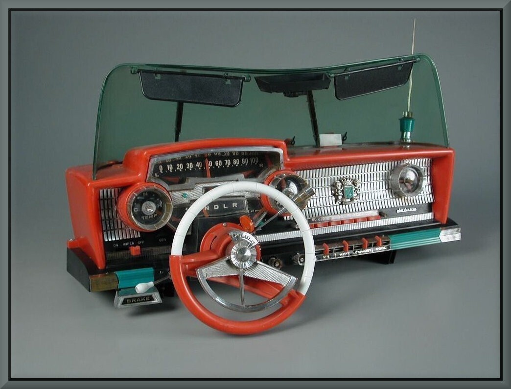 1960s Playmobile Dashboard, Tool Box - Refrigerator Magnet 42 MIL, READ NOT 3D