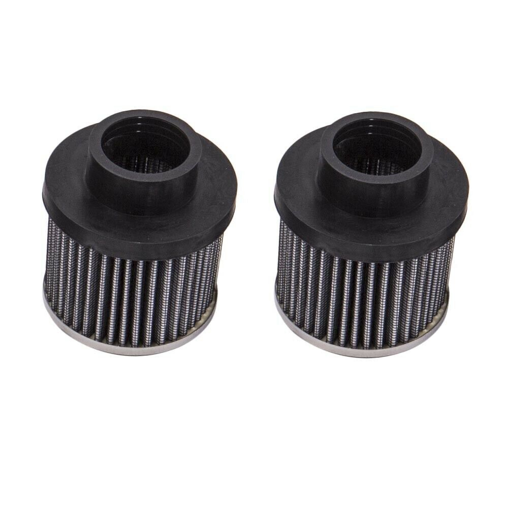 AN10 Oil Catch Can Reservoir Tank w Dual Breather Filter Baffled Tank Kit 4 Port