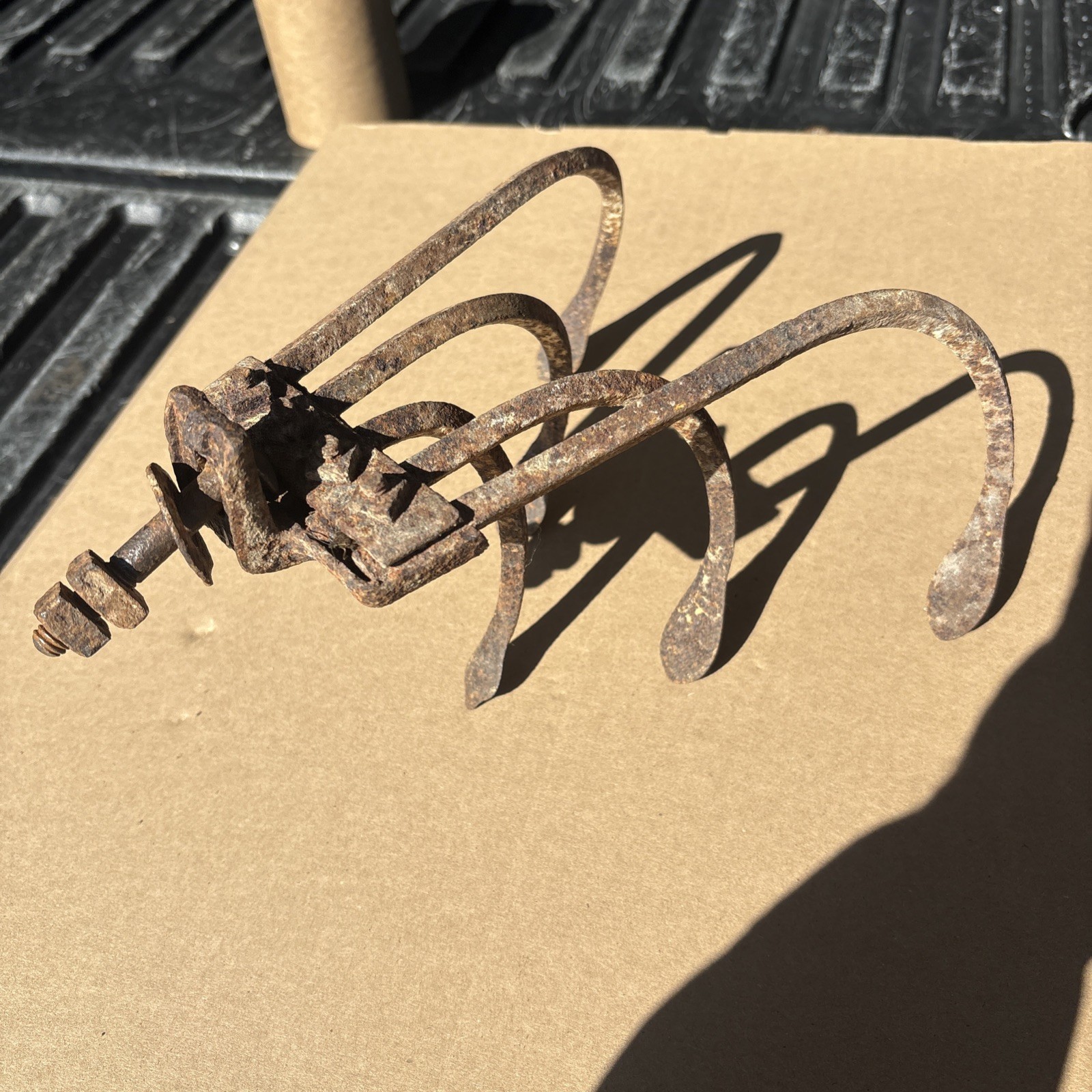 Vintage Old 5 TINE Push Plow CULTIVATOR GARDEN ATTACHMENT Garden Art