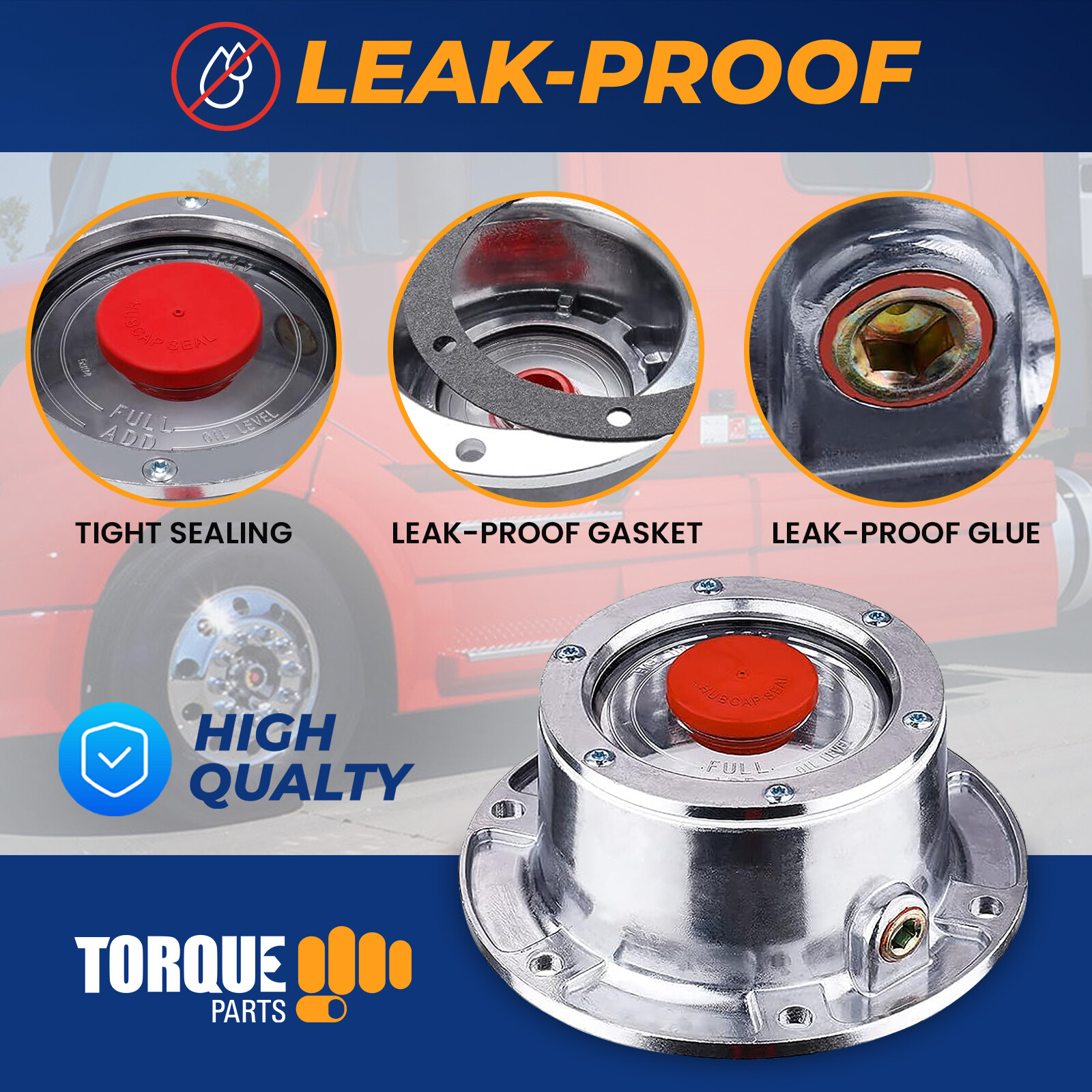 4 Pcs Aluminum Hub Cap Replaces 343-4009 with extra 5 Pcs Gaskets and 5 Pcs Rub