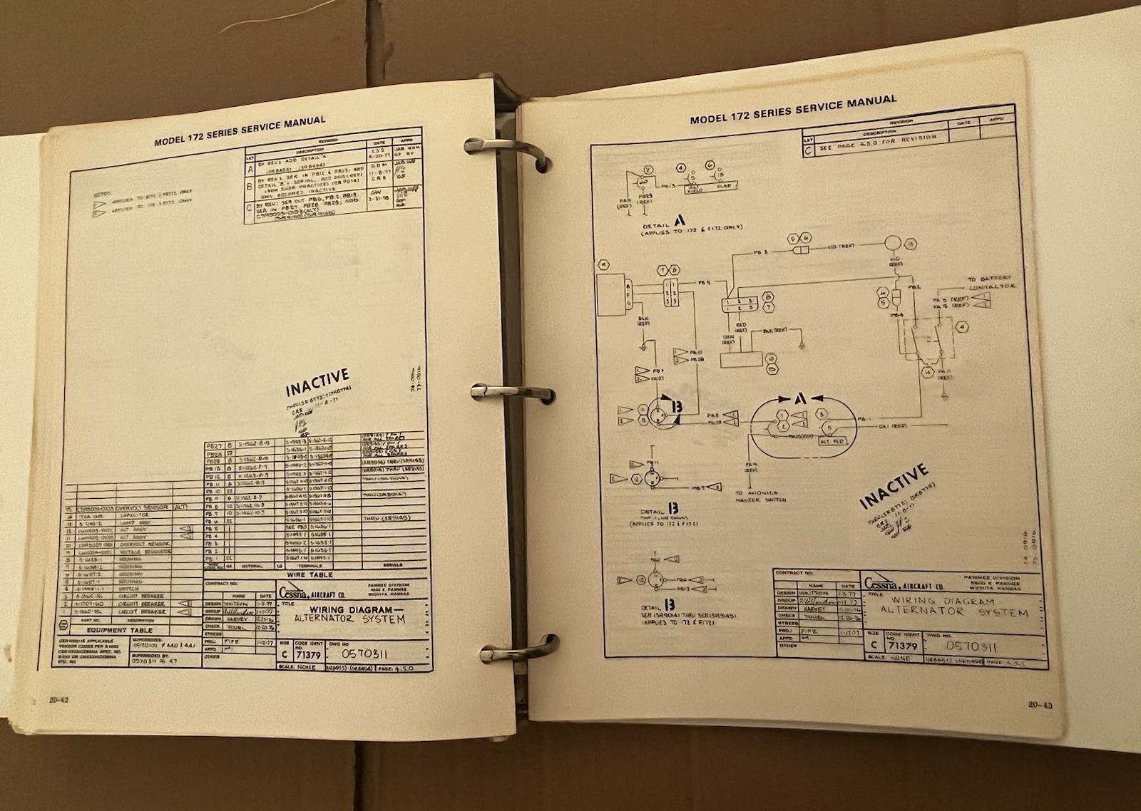 1977-1981 CESSNA 172 Series Service Manual D2026-13 Original