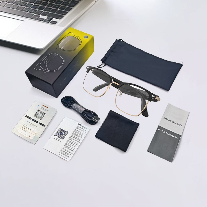 Smart Glasses AI Bluetooth Glasses 144+ Translation for Men & Woman Work Travel