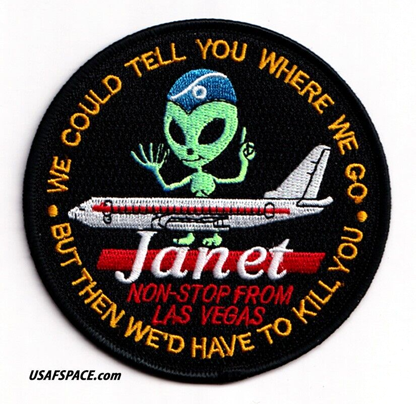 USAF-JANET AIRLINES -LAS VEGAS BLACK PROJECTS-AREA 51-CLASSIFIED PROGRAMS PATCH