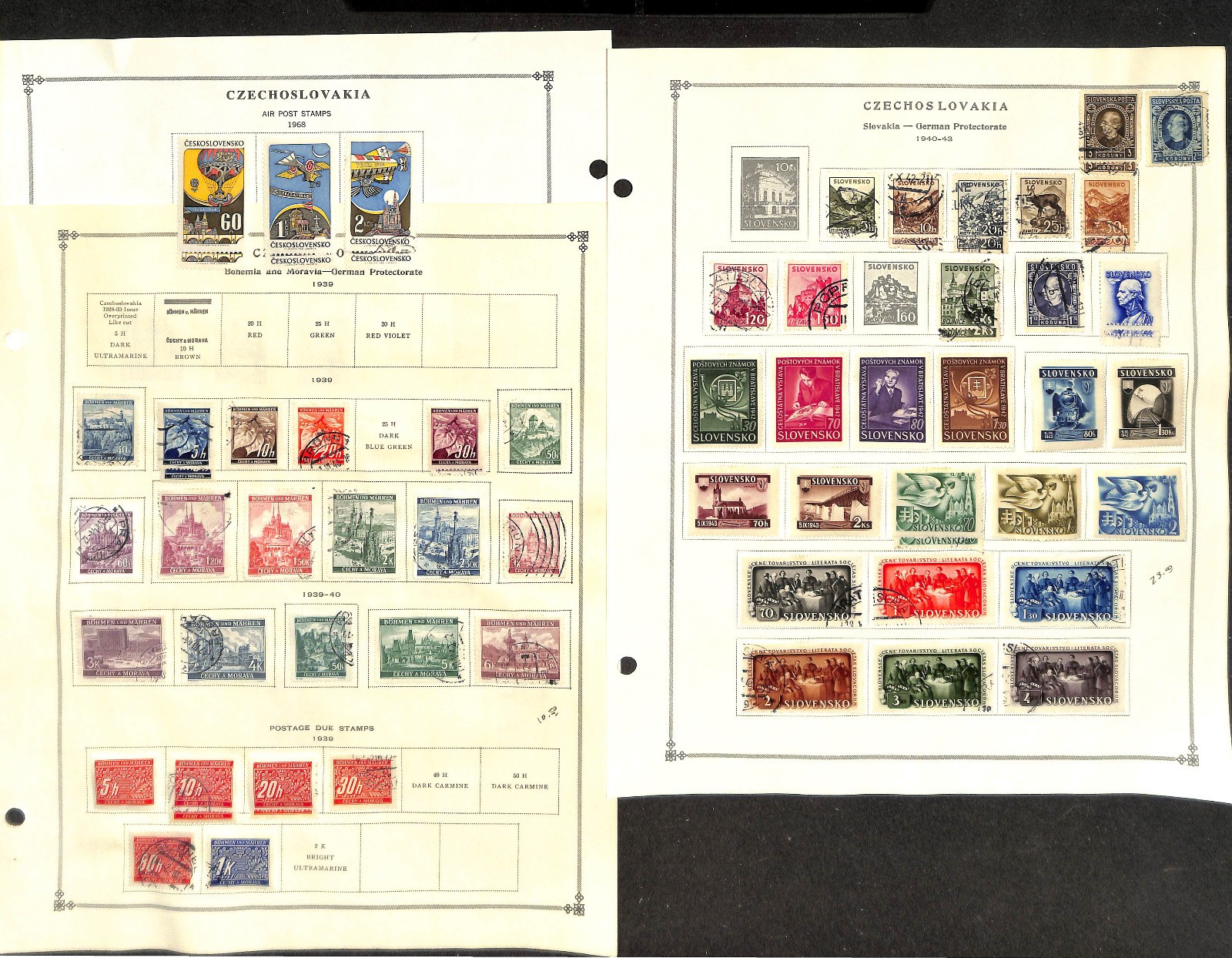 Czechoslovakia Stamp Collection on 50 Scott International Pages, 1918-1967 (BB)