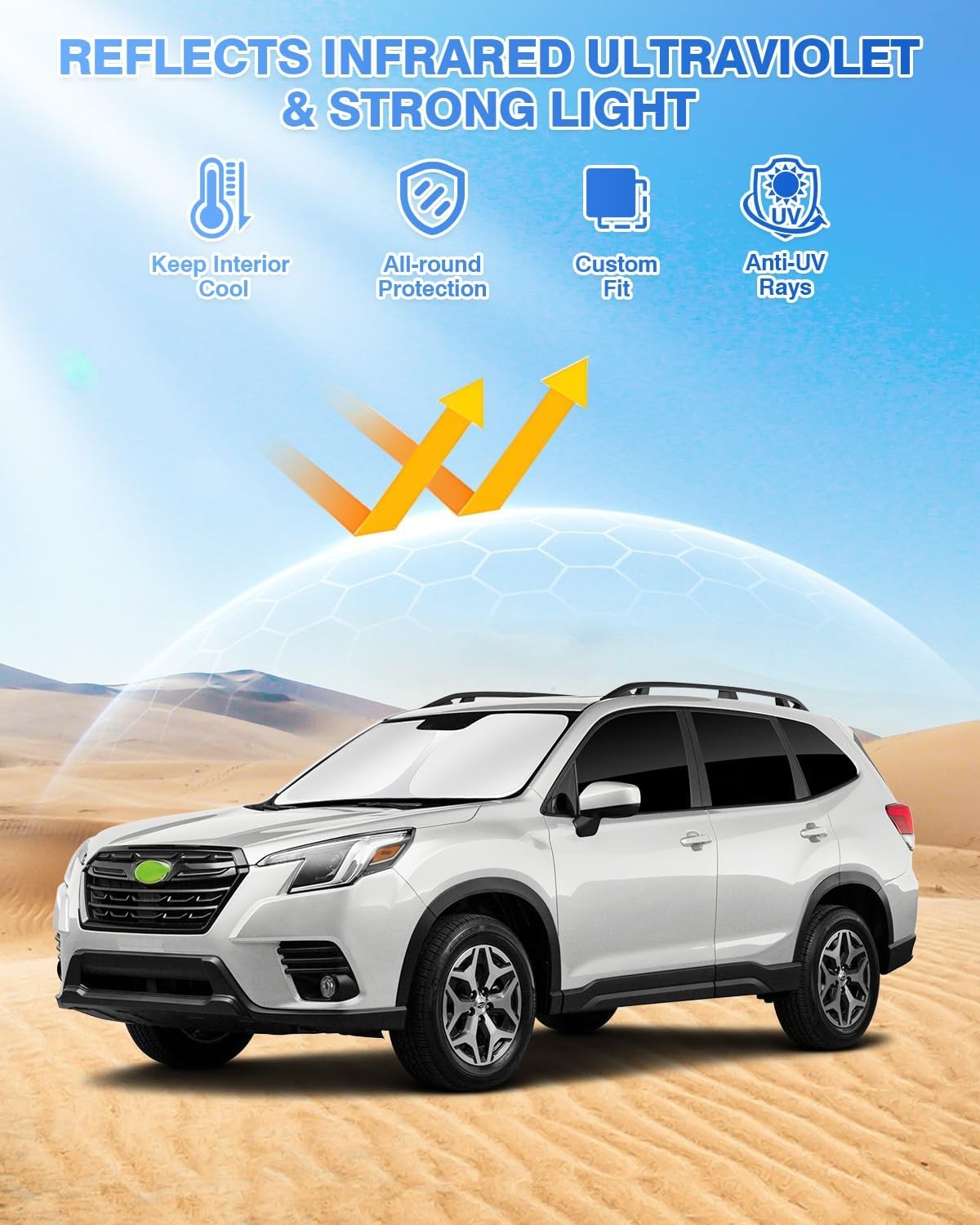 Sunshades for 2025 2026 Subaru Forester Accessories Windshield Sun Shade Side Re