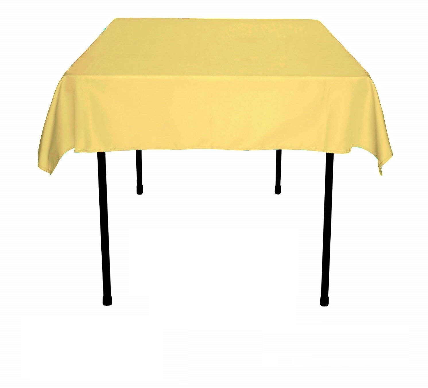 Square Polyester Tablecloth 52x52'' Wedding Banquet Polyester Table Cover 1-36pc