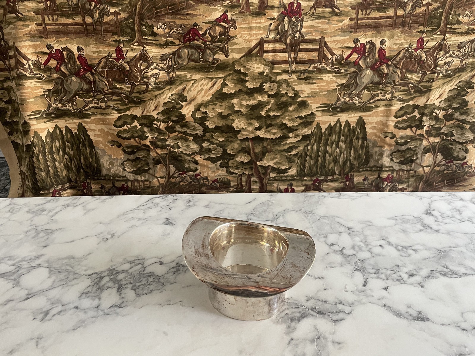 RARE RALPH LAUREN SILVERPLATE BALMORAL FINLEY TOP HAT NUT BOWL TRAY DECANTER