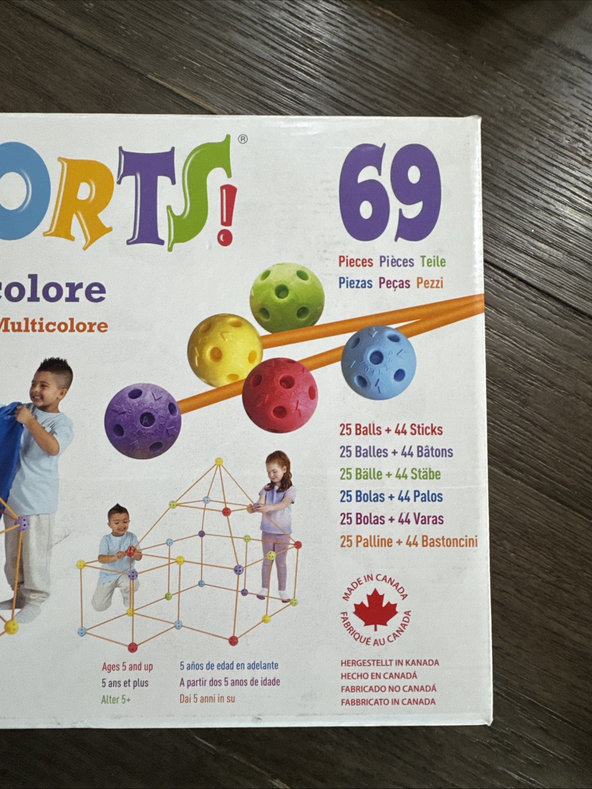 Everest Toys: Crazy Forts! Multi Color, 69pc, Indoor & Outdoor NEW OPEN BOX