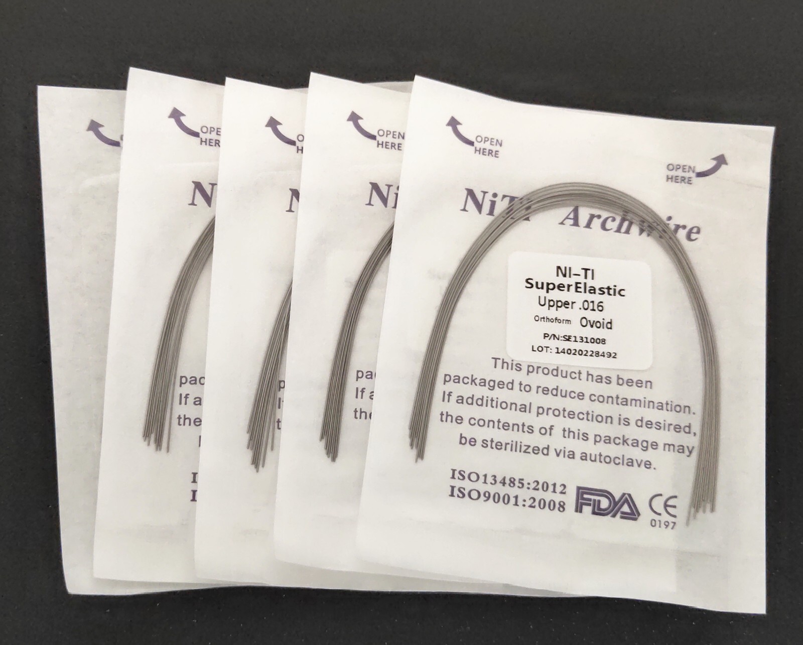 Dental Orthodontic Super Elastic Wire Niti Round Arch Wires Ovoid Form 10pcs/bag