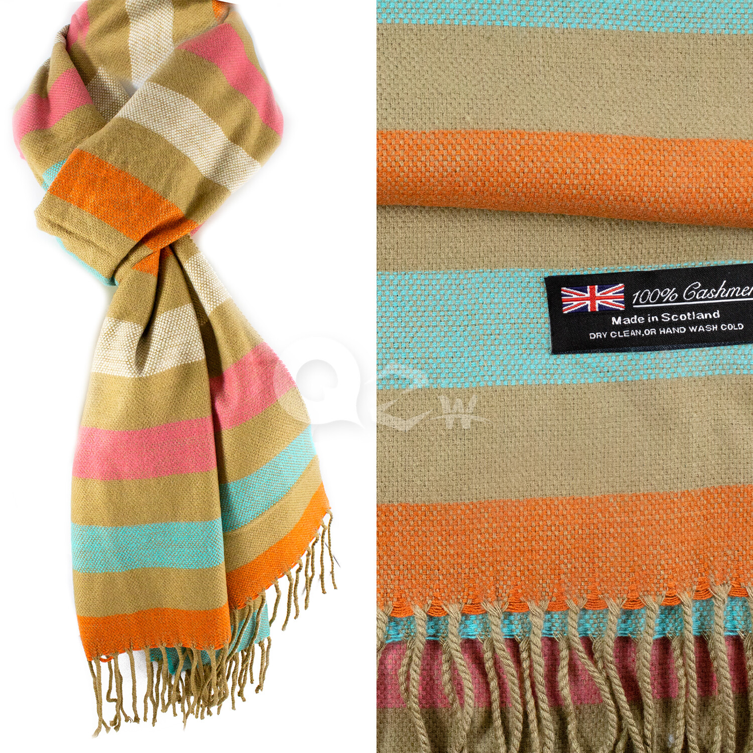 Mens Womens Winter Warm SCOTLAND Made 100% CASHMERE Scarf Scarves Plaid Wool