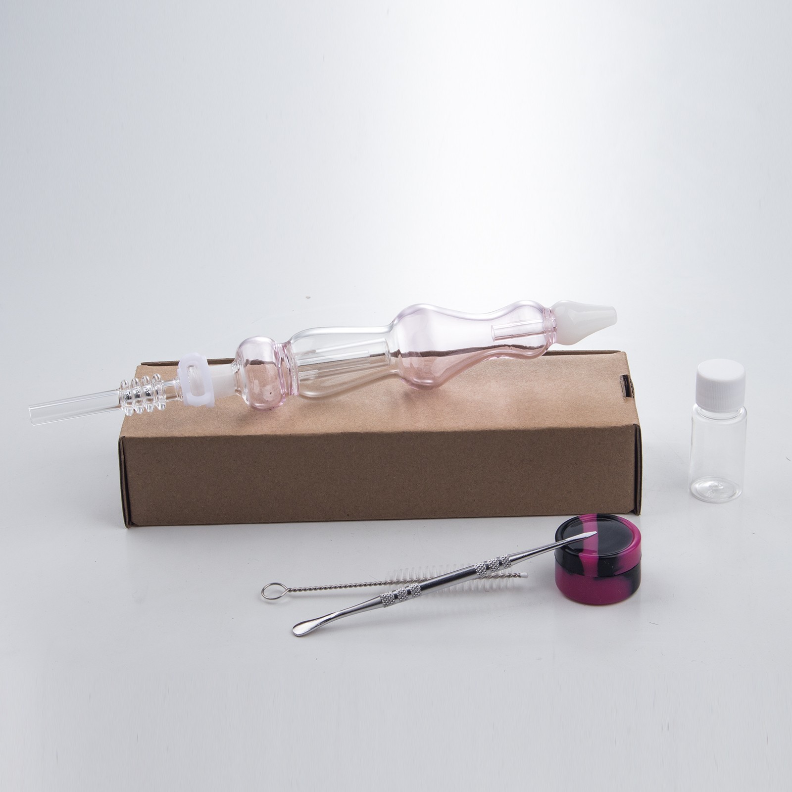 Spill-proof Glass Smoking Pipes 10mm quartz Kit Glass Water Pipe Calabash Style